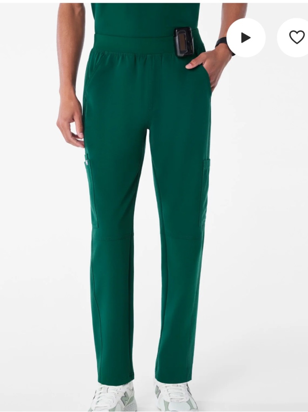 Figs Axim cargo scrub pants XS forest green